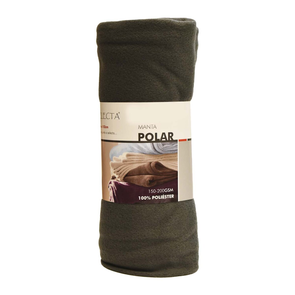 Manta Polar Frazada de 1 Plaza 127x152cm Varios Colores - Gris Topo 