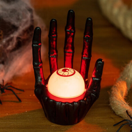 Manos esqueléticas decorativas Halloween con luz LED Negro