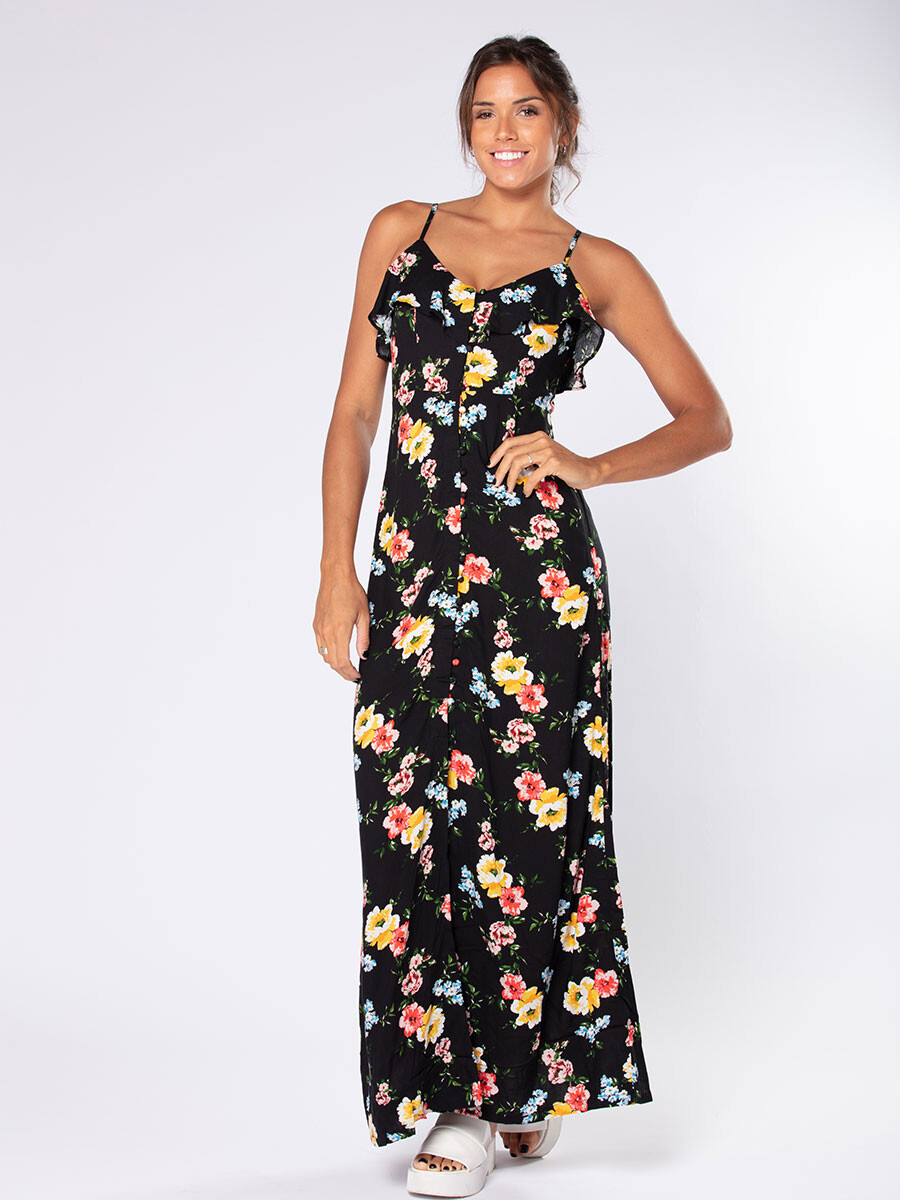 VESTIDO LARGO GURUS - Negro 