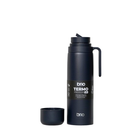 Termo brio premium 1 litro con pico cebador en acero inox Azul