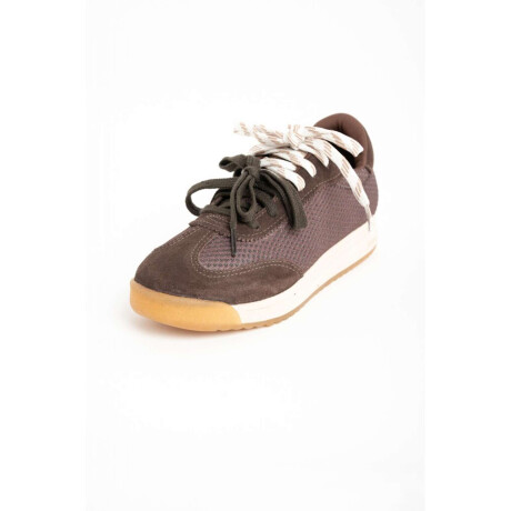Zapatilla Combinada Chocolate