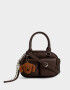 Bowling Cartera Bowling Con Charm - Marron Chocolate