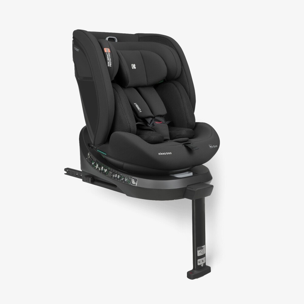 Butaca i-ORBIT KIKKABOO ISOFIX 360 0-36kg C LEG SUPPORT black