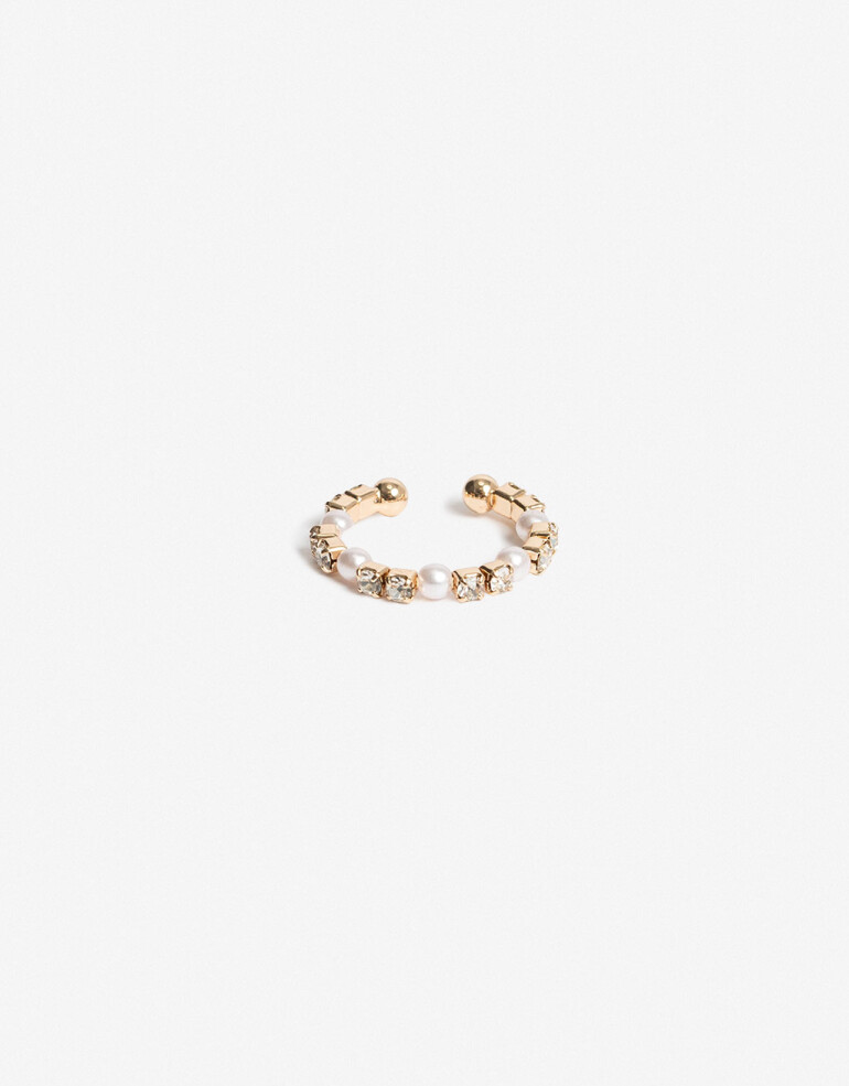 Anillos Chicos Perla Anillo Strass & Perla - Dorado