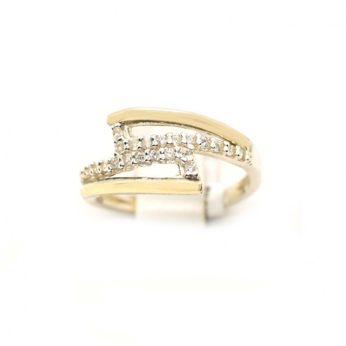 Anillo en Oro y Plata 925 con Zirconias 