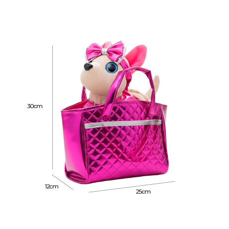 Cartera Infantil Juguete Perrito De Peluche Niñas Fucsia
