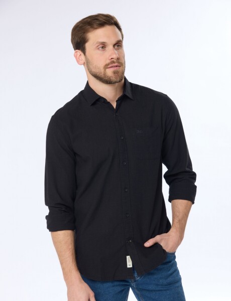 CAMISA DE LINO Negro