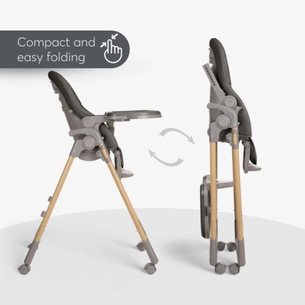 Silla de comer Olive deluxe KIKKABOO gris