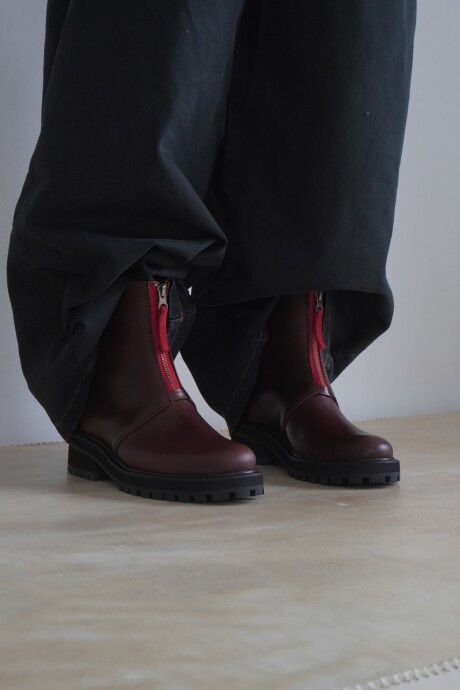 Front Zip Red