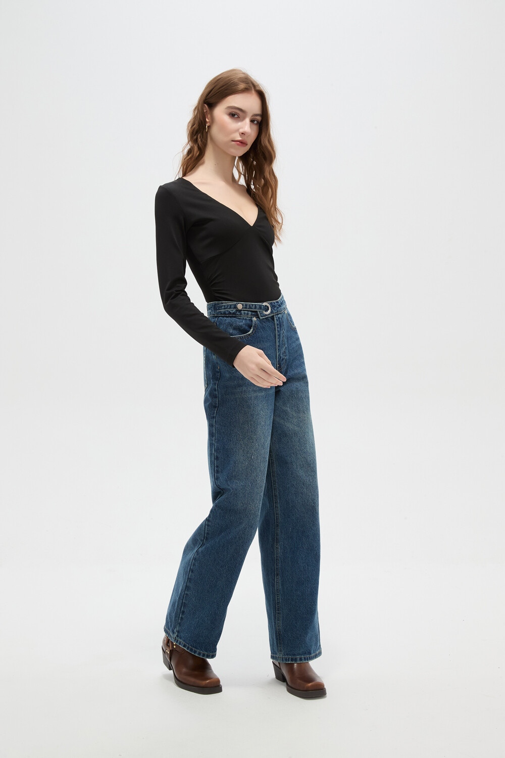 Pantalon Aelith Azul Grisaceo