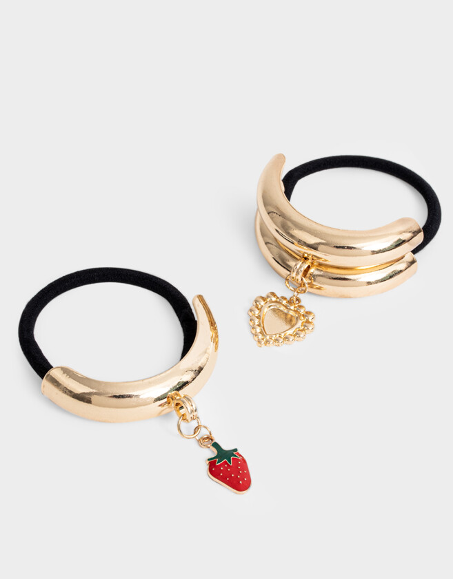 Gomitas Elásticas Sets Cuff Set De Gomitas Elásticas Con Charms Lucky - Combinacion Bicolor