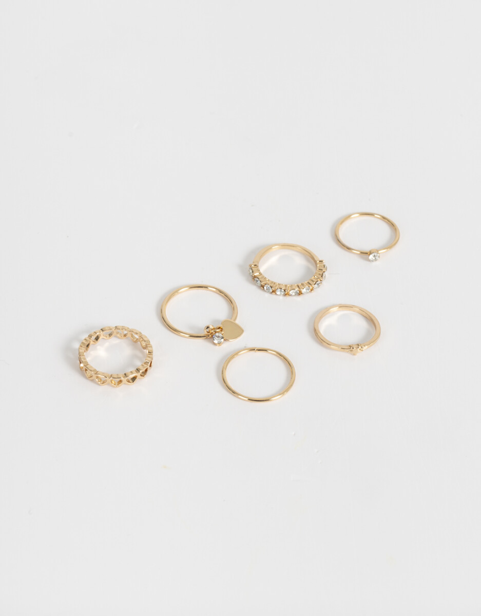 Set De Anillos De Metal 