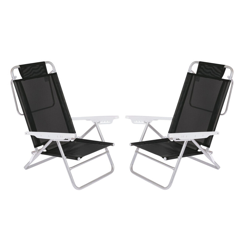 Silla Summer 6 Posiciones Aluminio NEGRO