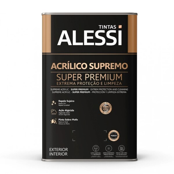 Látex Acrílico Super Premium Blanco Mate 3.6L Alessi Látex Acrílico Super Premium Blanco Mate 3.6L Alessi