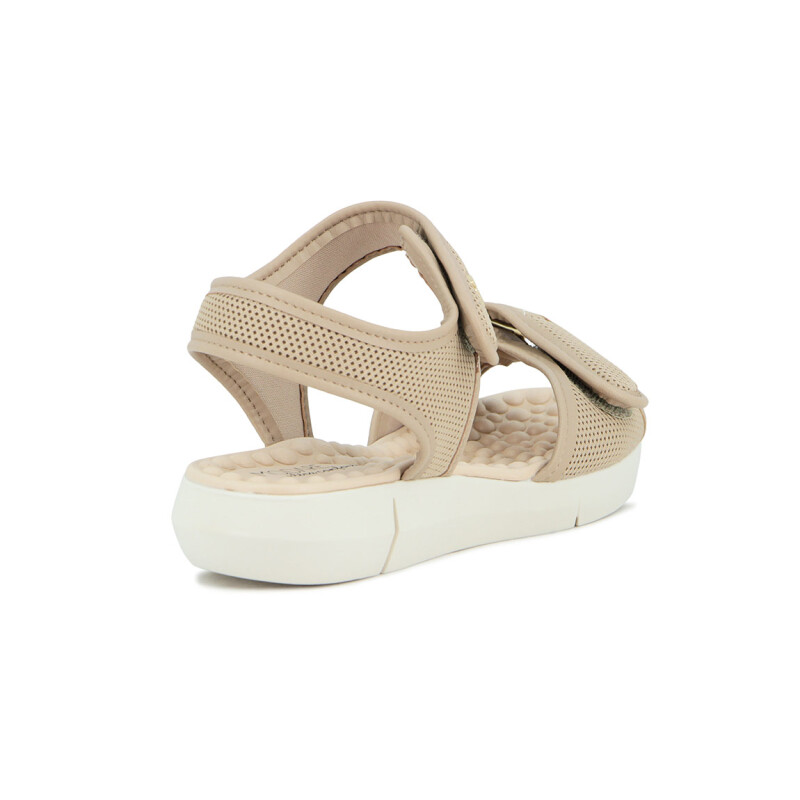 Modare Sandalia Unatira C/ Velcro Y Pulsera Beige