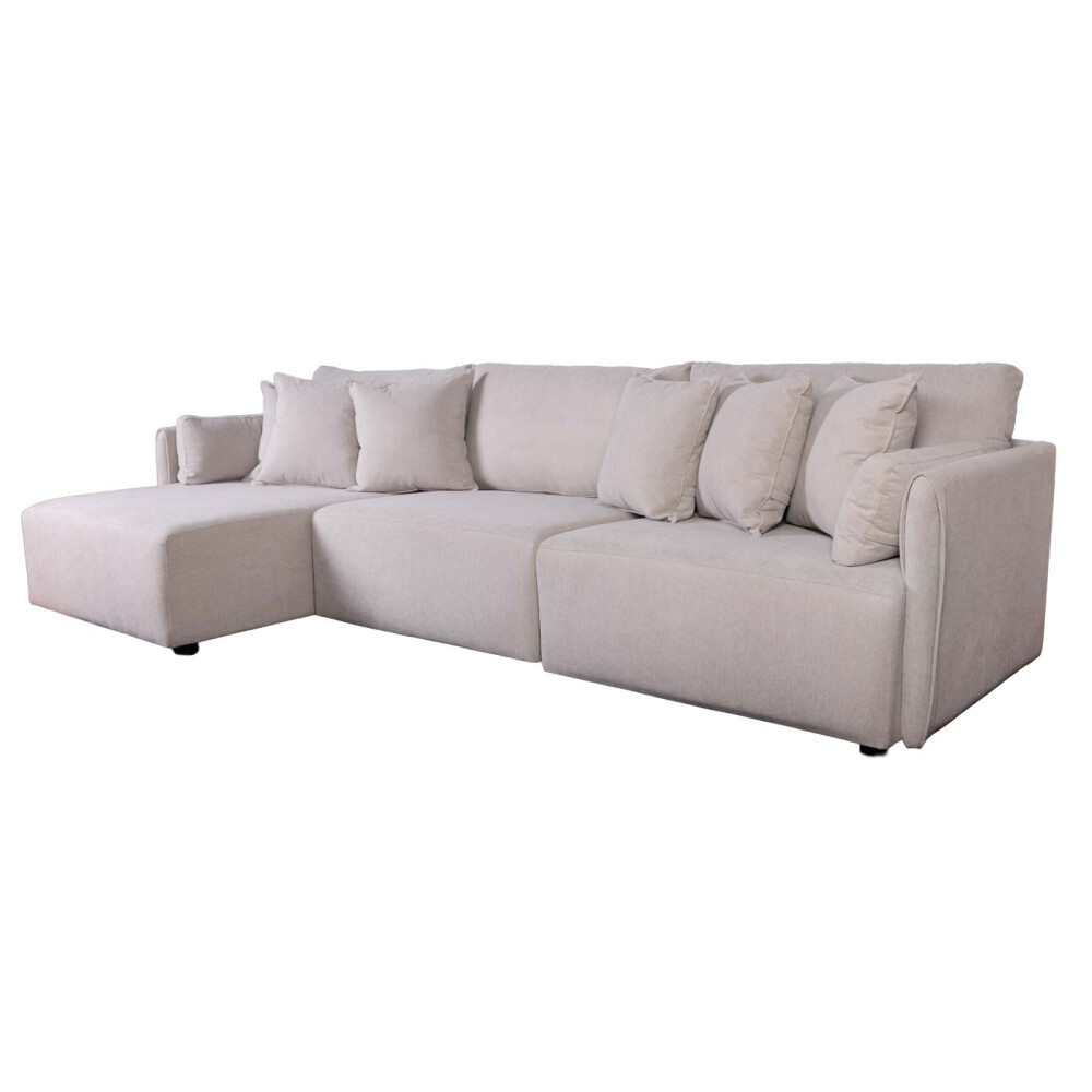 SOFÁ C/CHAISE MÁS DE 4 CUERPOS TELA NATURAL-BEIGE AMALFI BEIGE