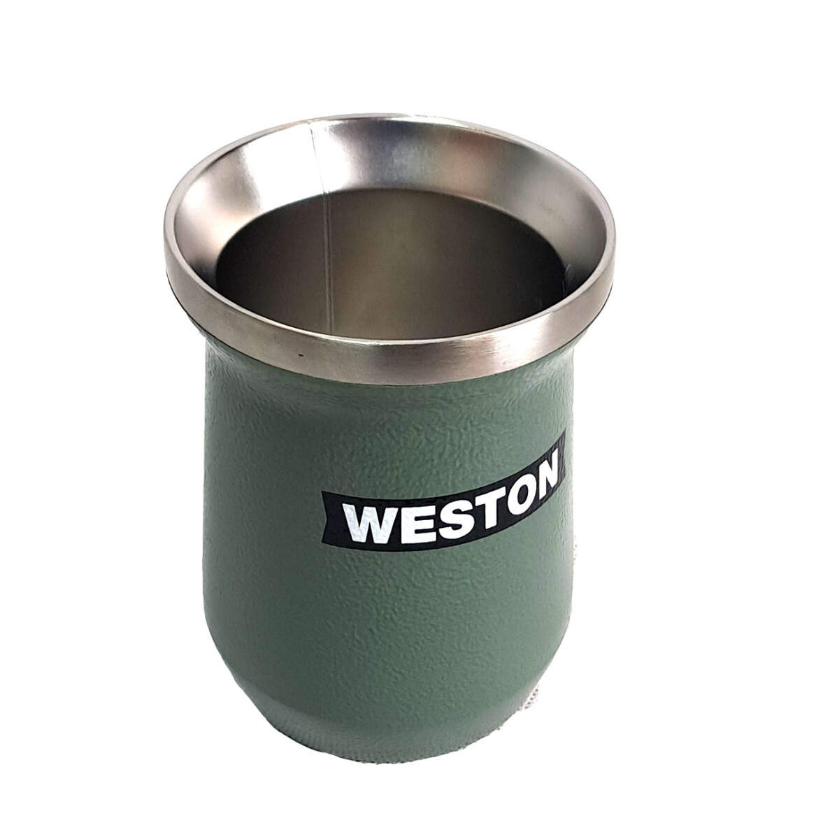 CAMPING - MATE ACERO CON LOGO WESTON 236ML 11X8CM DOBLE CAPA - 