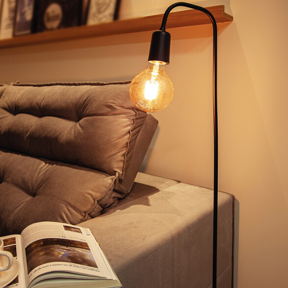 Lámpara LED G125 globo ámbar E27 4W 280Lm cálida -TRAMONTINA TE3160