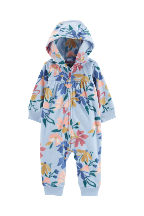 Mameluco de micropolar, diseño floral Sin color