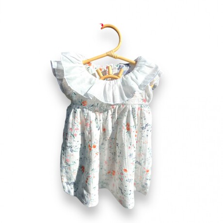 Vestido Floreado Volado Blanco Vestido Floreado Volado Blanco