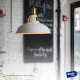 Lampara Colgante De Techo Metal Nordica Blanco Negro Luz Blanco