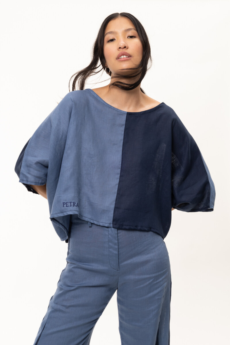 Blusa New Beach - Azul Marino/Azul Claro 