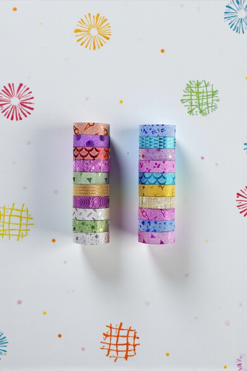 Cinta adhesiva glitter- Diseños surtidos 