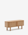 Mueble TV Mailen 2 puertas en chapa de fresno con acabado natural 120 x 50 cm