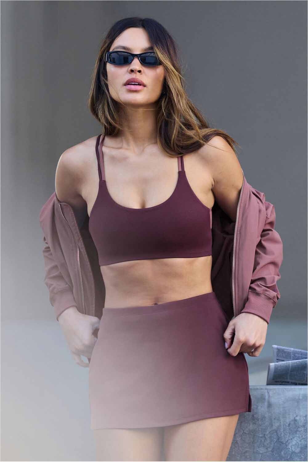 Bra Principal Low Impact Mujer Oxblood/Mushroom Mauve