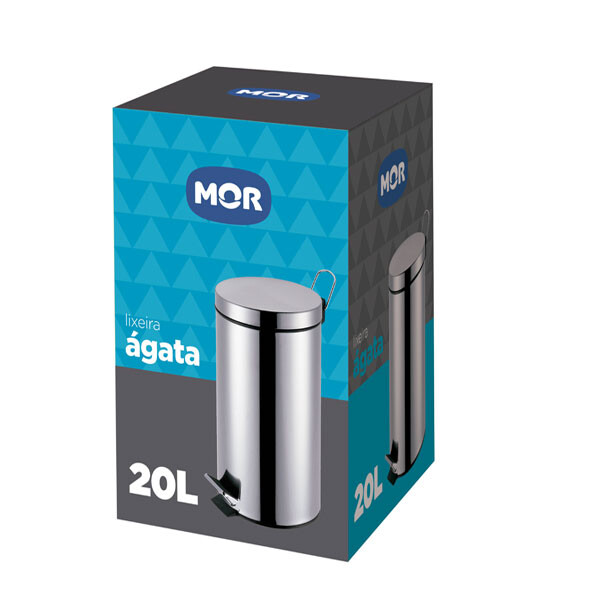 TARRO RESIDUOS ACERO INOX 20 LT AGATA PLATA