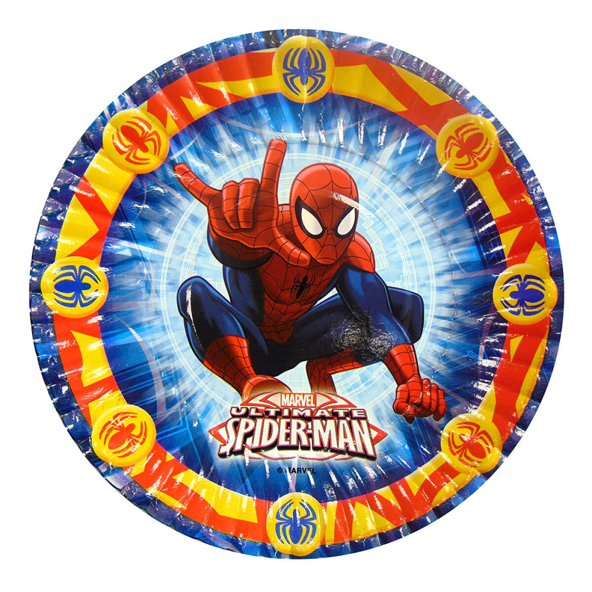 Cotillón Plato Spiderman Descartable x 8 