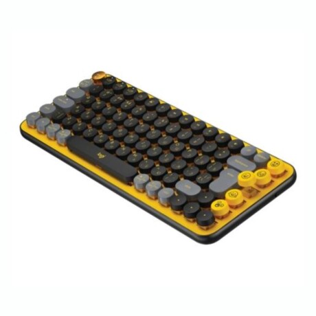 TECLADO LOGITECH POP KEYS NAL+BT Teclado Mecánico Inalámbrico LOGITECH Pop Keys BT - Black Yellow