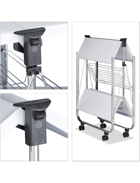 CARRITO PLEGABLE 3NIVELES 40x63x70CM BLANCO Y METAL CARRITO PLEGABLE 3NIVELES 40x63x70CM BLANCO Y METAL