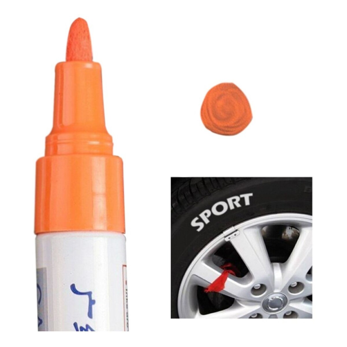 Marcador Para Cubiertas Rueda Permanente Unidad Auto - Color Variante Naranja 