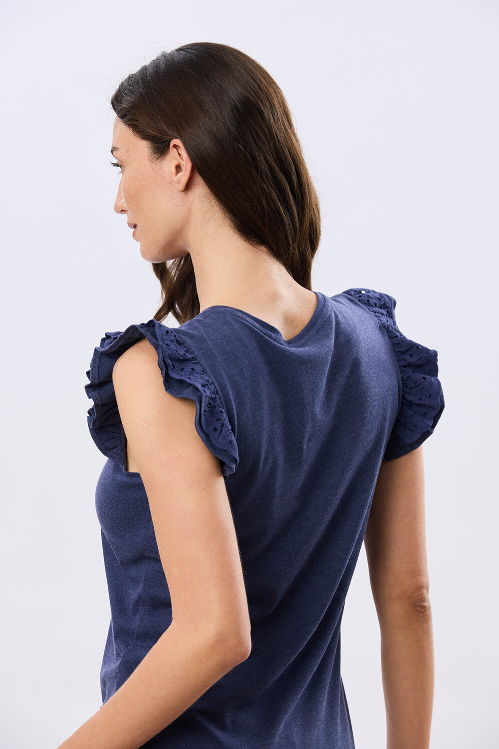 REMERA LISA DE ALGODÓN Azul