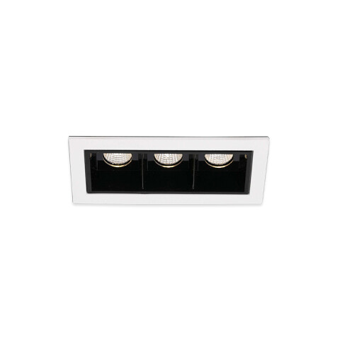 Downlight rectangular 3 LED 6W 630Lm luz cálida FA2154