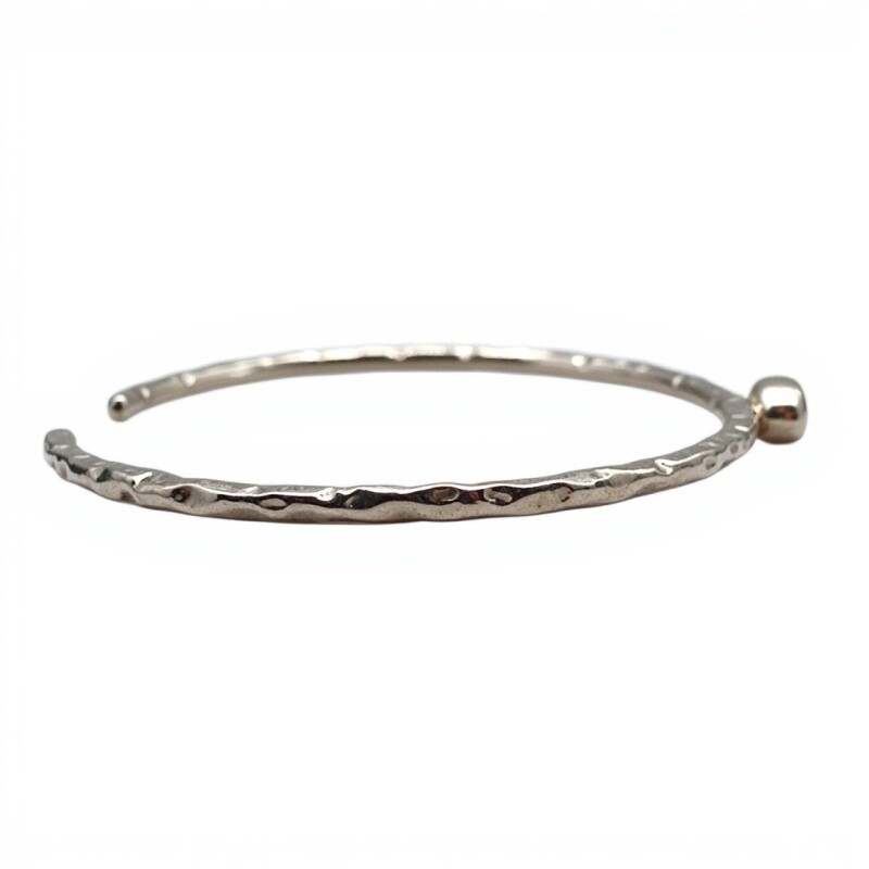 Brazalete Delhi-Plata 925 rodinada- Piedra Cuarzo rosa-BR2015 conpiedra