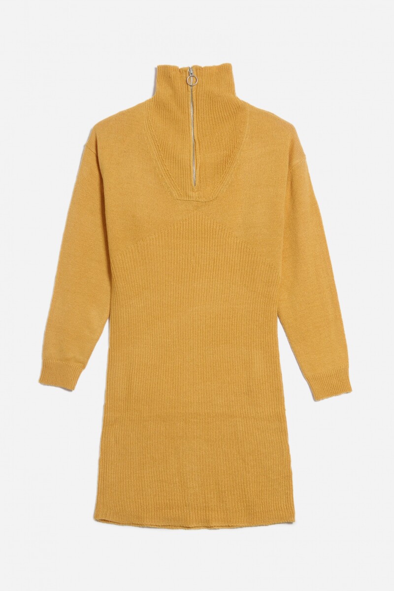 Sweater largo medio - Amarillo 