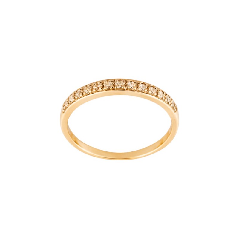 Anillo doble Sin Fin-Oro bajo-Piedra zirconias-AN8018 conpiedra