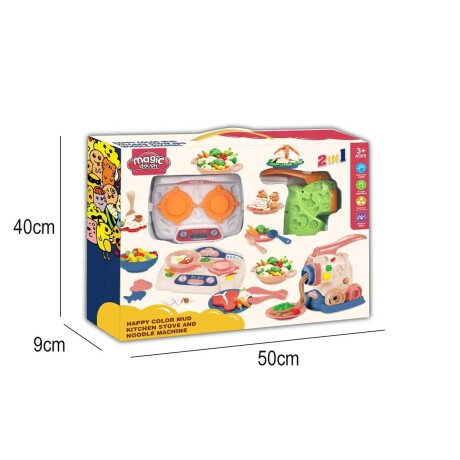 Set De Masas Play Fábrica De Pastas + Cocina 2 en1 Jug019013