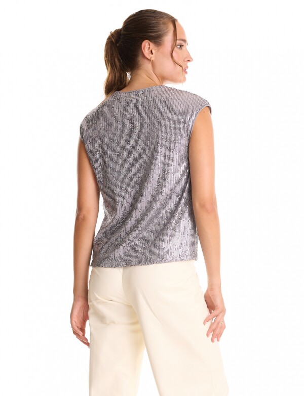 Blusa Lentejuelas GRIS