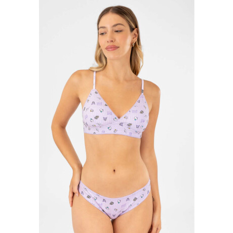 Bralet kitty & friends stripes Lila