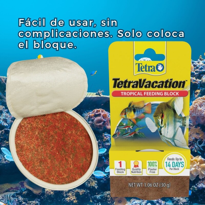 ALIMENTO VACACIONAL BLOQUE TETRA PARA PECES TROPICALES ALIMENTO VACACIONAL BLOQUE TETRA PARA PECES TROPICALES