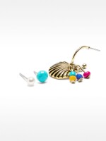 Set De Pendientes Con Piedra multicolor