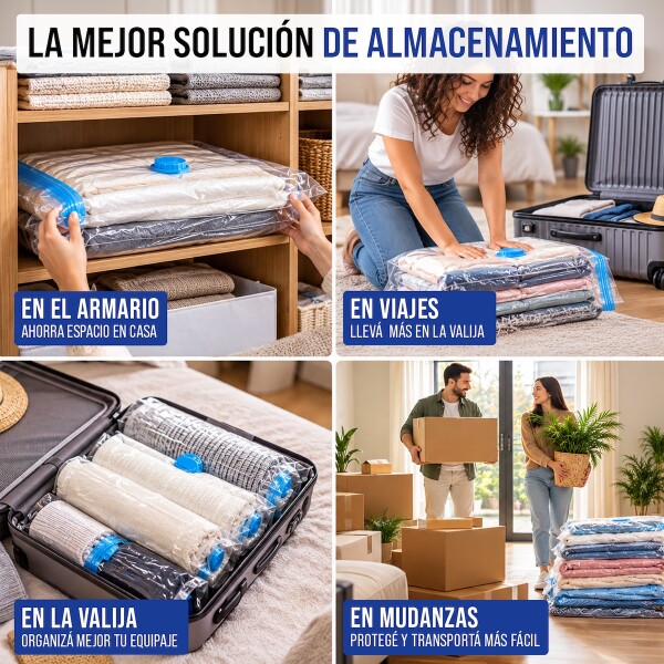 Pack x12 Bolsas de almacenamiento al vacio guardado ropa con bomba electrica IMBACK Pack x12 Bolsas de almacenamiento al vacio guardado ropa con bomba electrica IMBACK
