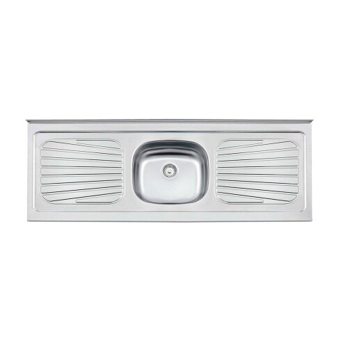 PILETAS DE COCINA MESADA CENTRAL 1500X525 C VALVULA 3 ½ 000