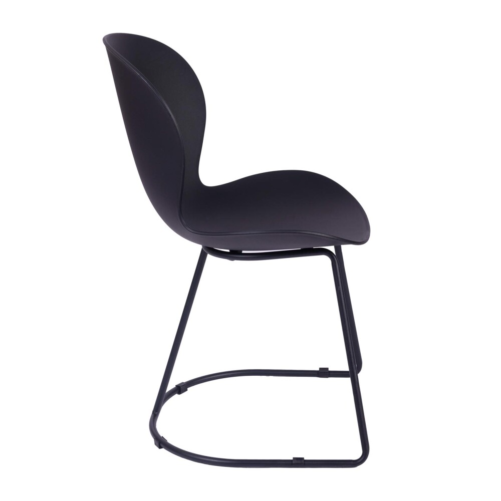 SILLA DE COMEDOR PP-Y-METAL NEGRO SOLEI
