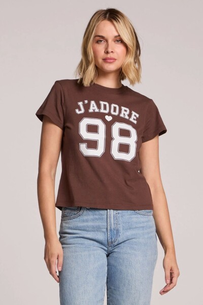 REMERA DE MANGA CORTA J'ADORE Marron