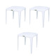 Set x3 Mesa cuadrada 70 x 70 cm Bela Vista BLANCO