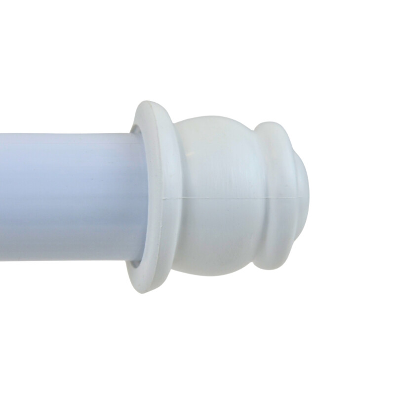 Barrote cortina de metal 1,5 m + 2 Soportes BLANCO